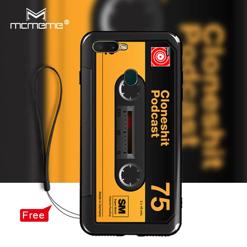 For OPPO A7 Case Silicone fashion Retro Camera Cassette Tapes pattern Soft Back Cover OPPOA7 A 7 Fundas Coque |