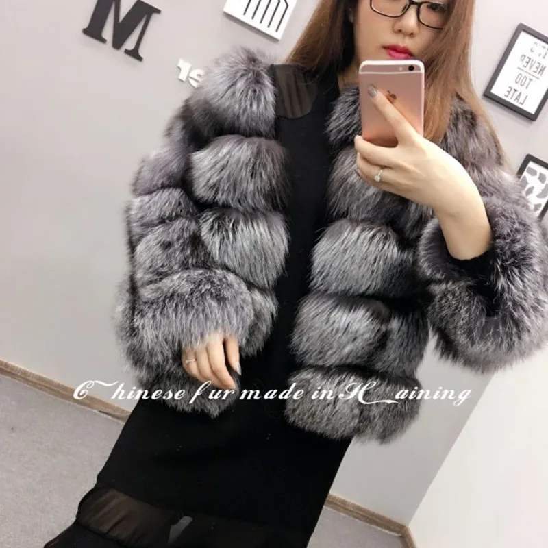 Осенне-зимнее Пальто утепленное пальто с искусственным мехом silver fox цвет лиса меховая куртка повседневная Женская одежда