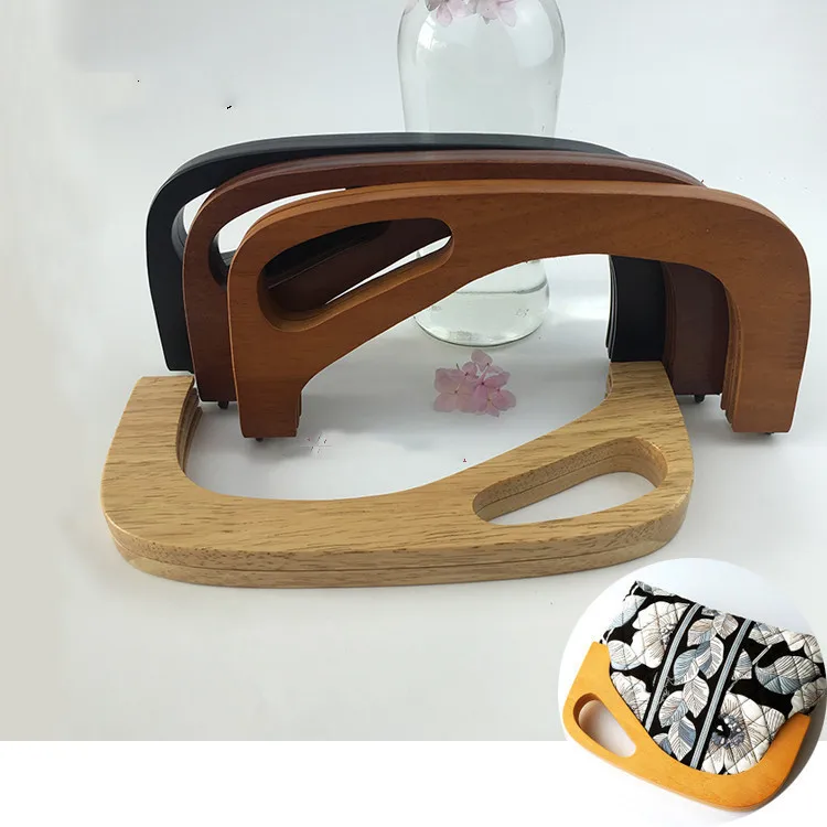 25 см природа деревянная рамка под кошелек сумка вешалка застежка Diy аксессуары для сумок Obag ручка деревянная сумка части кошельки и сумки