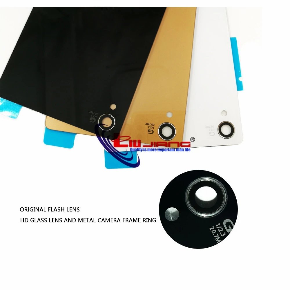 Liujiang Новая задняя крышка батареи для sony Z3 L55T D6603 D6653 D6643 задняя дверь стеклянный чехол с NFC Замена