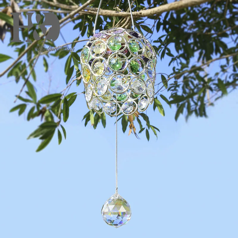 H& D 30 мм Хрустальный шар призмы Suncatcher висячие орнамент чакра восьмиугольник Радуга производитель Защита от солнца для окна