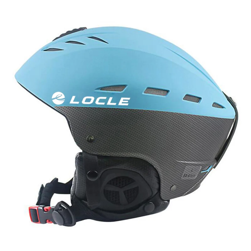 LOCLE профессиональный лыжный шлем ABS+ EPS CE сертификация лыжный шлем для катания на снегу, сноуборде, скейтборде размер 55-61 см - Цвет: Синий