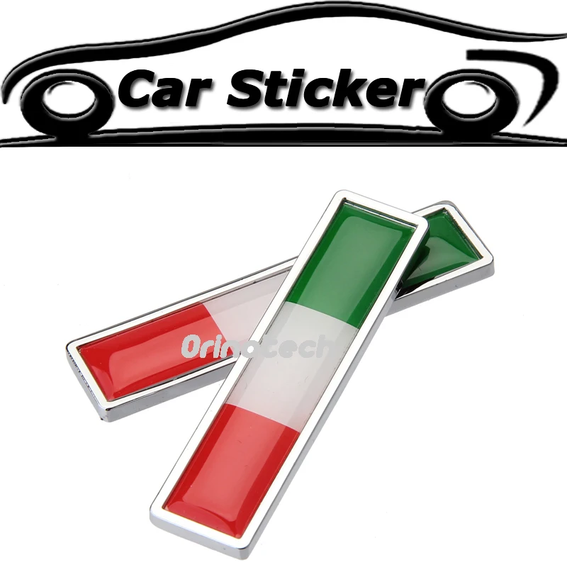2 шт. итальянский флаг значок эмблема наклейка для Fiat Iveco Alfa Romeo Maserati BMW Audi Volkswagen Skoda