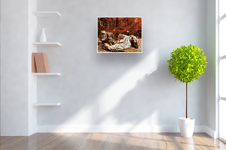 Краски по номерам животные Тигр Лев гризли DIY настенные картины для гостиной холст акриловая раскраска искусство для взрослых рисование