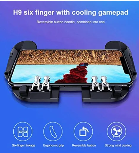 BOHYLOY H9Six Finger все-в-одном мобильный игровой контроллер Кнопка Fire Key для PUBG мобильная