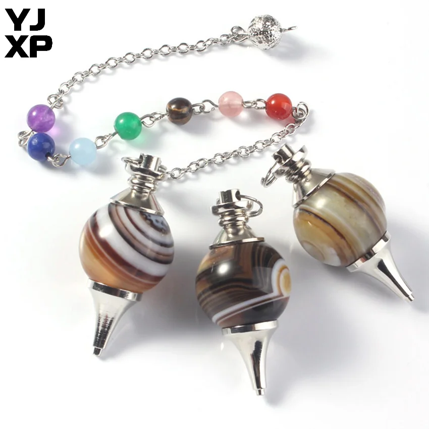 Круглые камни YJXP для кофейных агатов 7 шариков из чакры Reiki лечебные духовные