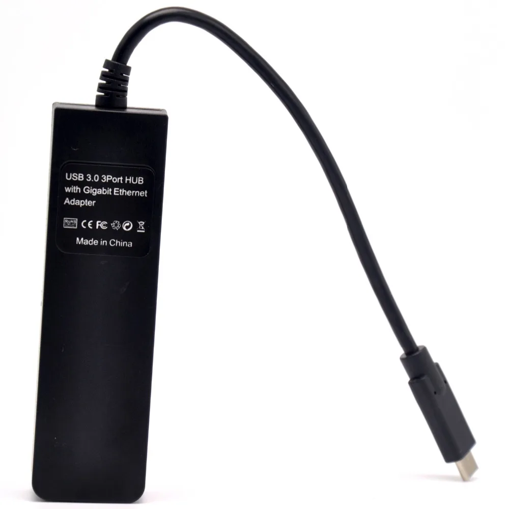USB 3 1 Тип-C до 3-Порты и разъёмы Hub с адаптер Gigabit Ethernet RJ45 10/100/ 1000 Mbps Realtek RTL8153 USB-C