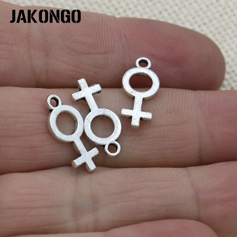 JAKONGO Antique Silver Plated Mother Sign Charms Pendant for Jewelry Making Bracelet Accessories DIY Handmade 18x8mm 20PCS/lot | Украшения