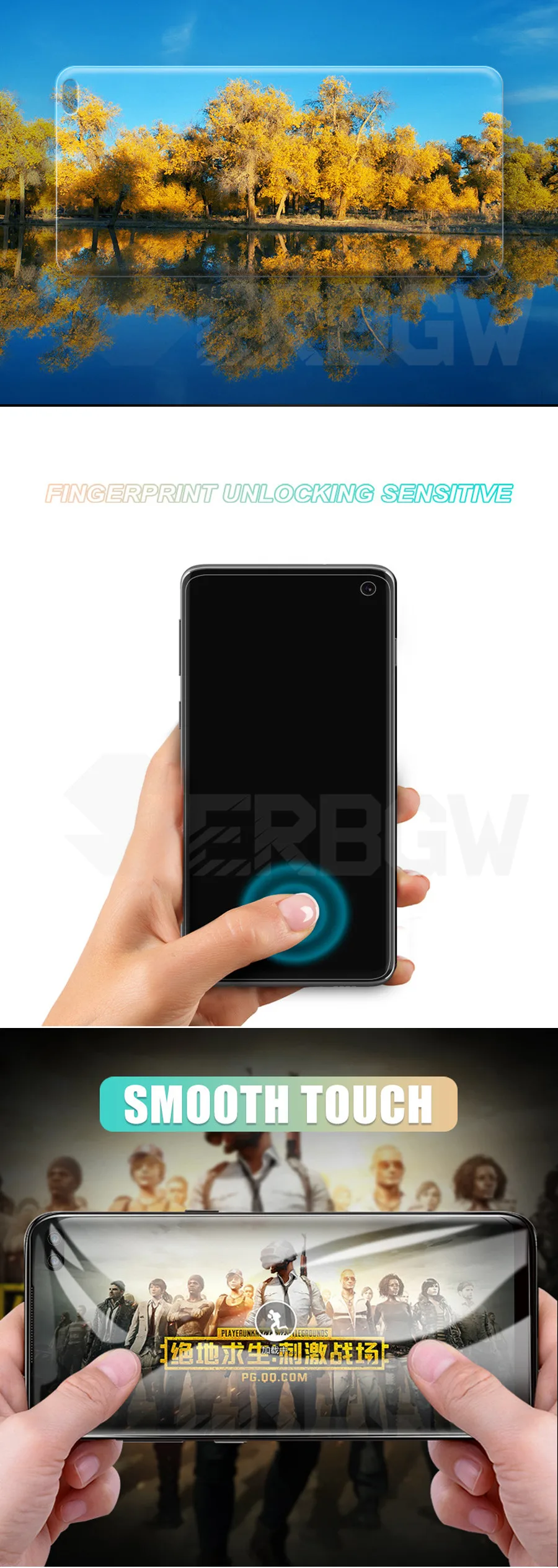 Защитная пленка для экрана 0,12 мм 9H для samsung Galaxy S10 S9 S8 PLUS S10E Note 9 8 A6 A8 PLUS, полностью покрывающая силиконовая пленка, наклейка из ТПУ