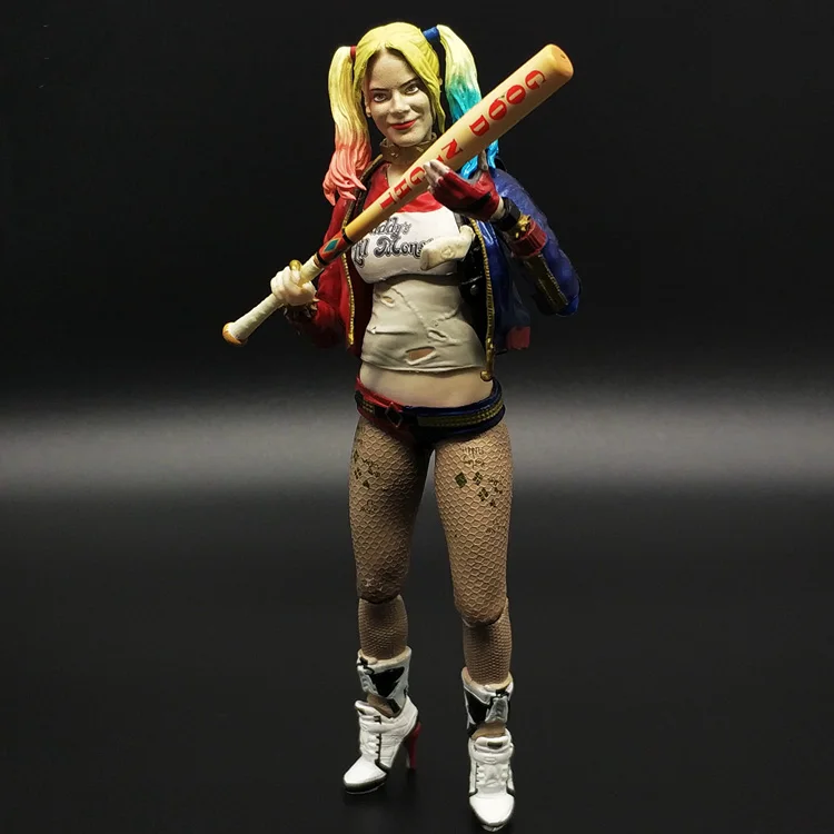 15cm Suicide Squad Harley Quinn Action Figure toys Harley Quinn With Hammer and Gun Collectible Model Toys christmas gift