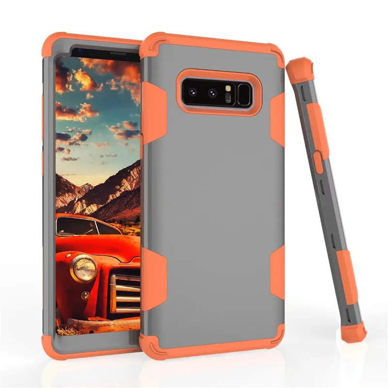 Роскошный противоударный чехол для samsung Note8 9 из силикона и поликарбоната 3 в 1, сверхпрочный противоударный защитный чехол для S10 S9 S8 Plus S10E Coque