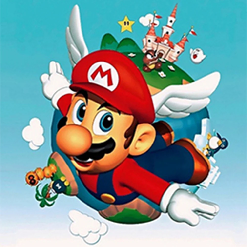 Новинка 100% алмазная живопись сделай сам мультяшная вышивка крестиком Super Mario