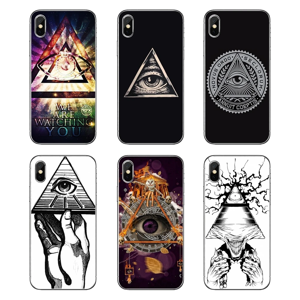 Прозрачные мягкие чехлы Illuminati Symbol Eye Pyramid Art для iPod Touch iPhone 4 4S 5 5S 5C SE 6 6S 7 8 X XR XS Plus MAX |