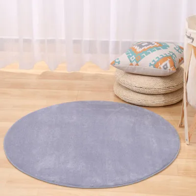 

LYN&GY 2018 New Solid Carpet Rugs Modern Style Tapete Soft Big Round Floor Carpet Living Room Bathroom Circle Yoga Mats