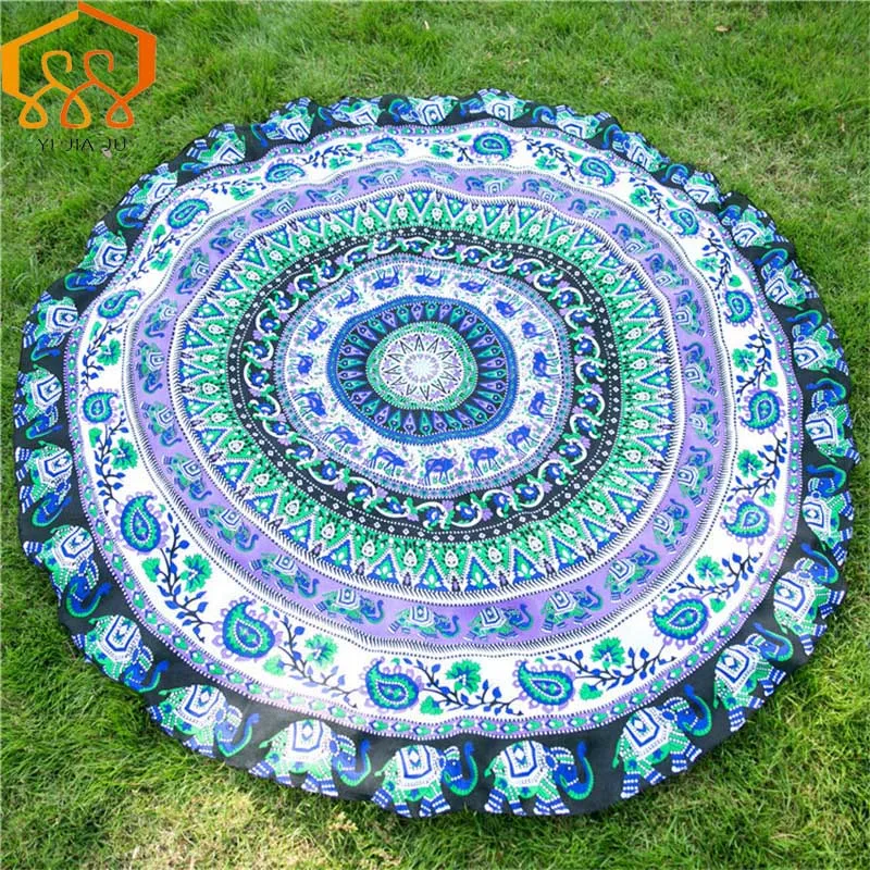 Новое поступление летнее круглое пляжное полотенце 20 цветов Женский Коврик для