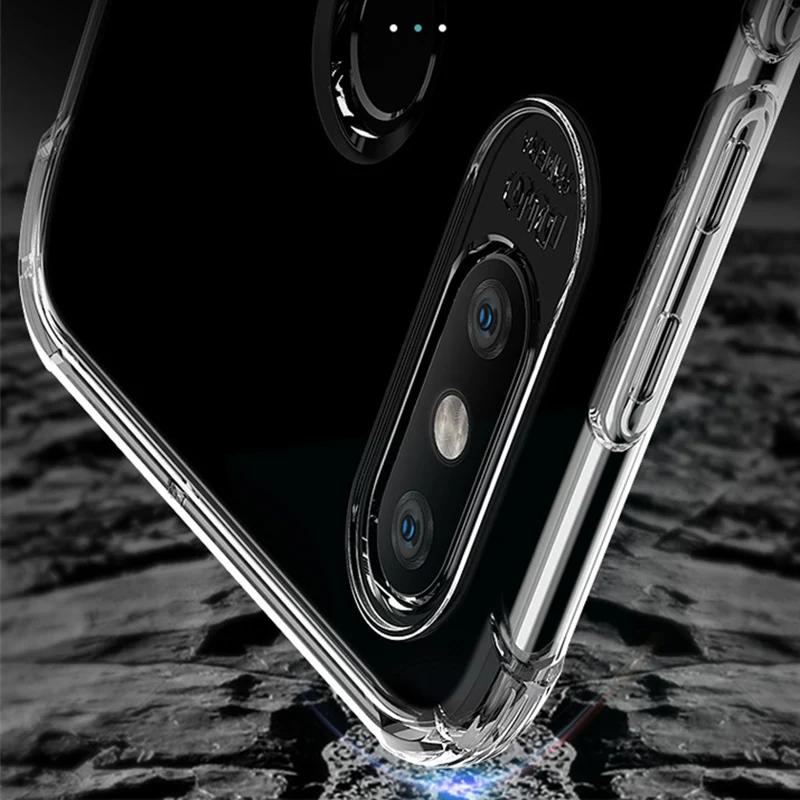 Мягкий ТПУ Силиконовый противоударный чехол для Xiaomi Redmi S2 6 Pro Note 5 кристально