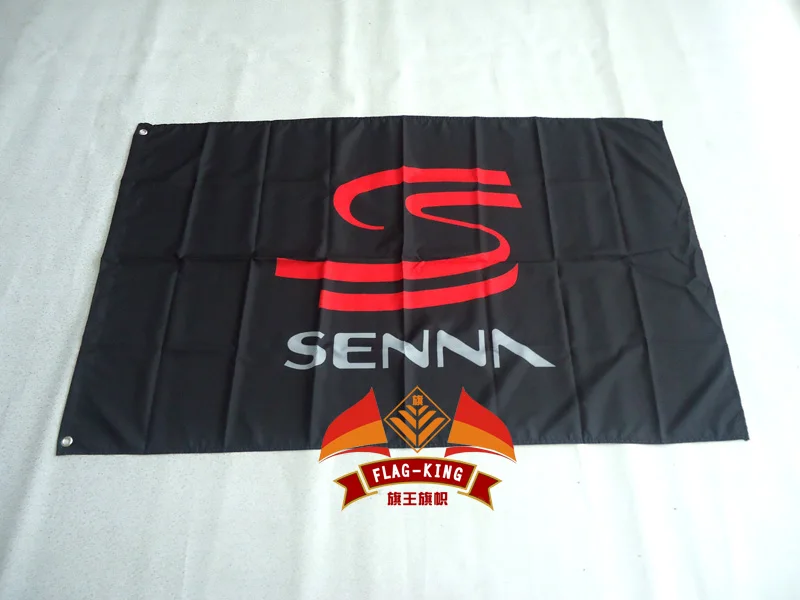 Senna черный флаг bg 3 фута x 5 футов баннер 100D полиэстер с металлическими прокладками