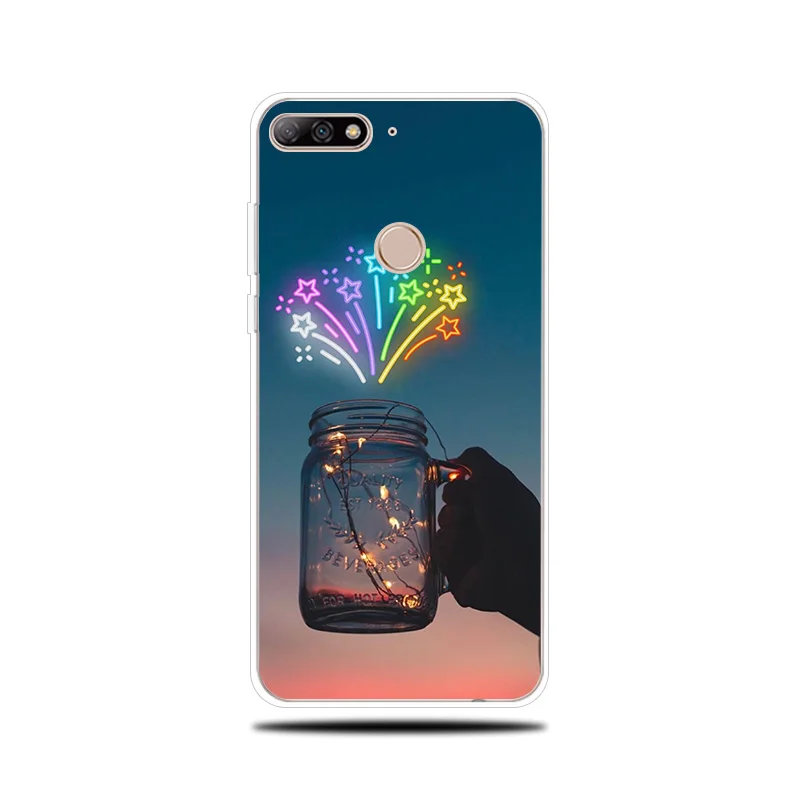 Glowing Bottles Silicone Case for Huawei Y5 Y6 II Prime 2017 2018 Cover Couqe Y7 Pro Y9 2019 Phone |