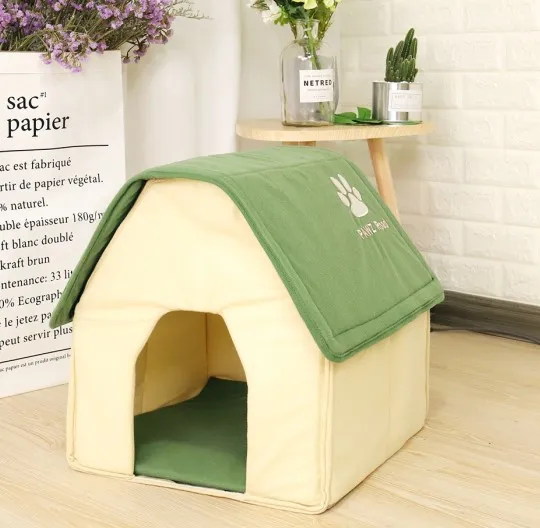 Green1 Домашняя форма, уличная Складная кошка, пещера, домик для кошки, котенок, кровать, Cama Para Cachorro, мягкий дом для собаки, кошка, собаки, питомник, гнездо, продукты - Цвет: Green1