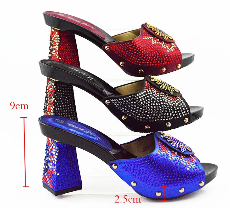 New Arrival African Matching Shoes and Bags Italian In Women Nigerian Women Party Shoes and Bag Set Decorated with JZS-04