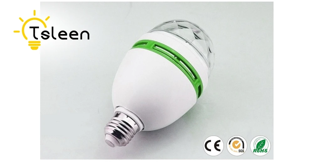 E27 AC 110V 220V 240V светодиодный сценический свет/лампа RGB Вечерние огни 3W красочные лампы DJ световое шоу авто вращающиеся лампы романтический лампада