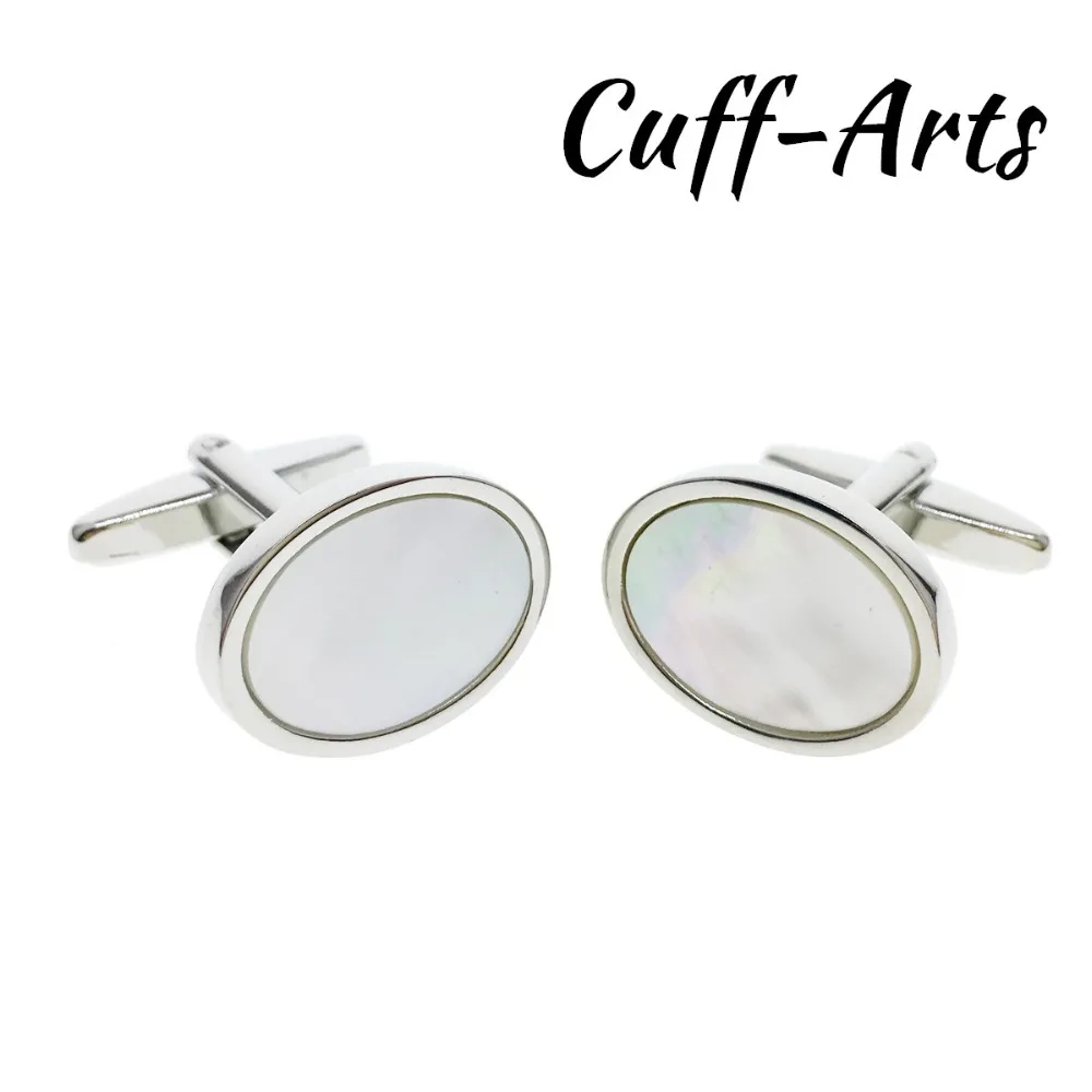 

Cufflinks for Mens Oval Mother of Pearl Cufflinks Gifts for Men Shirt Cuff links Gemelos Bouton De Manchette by Cuffarts C10217