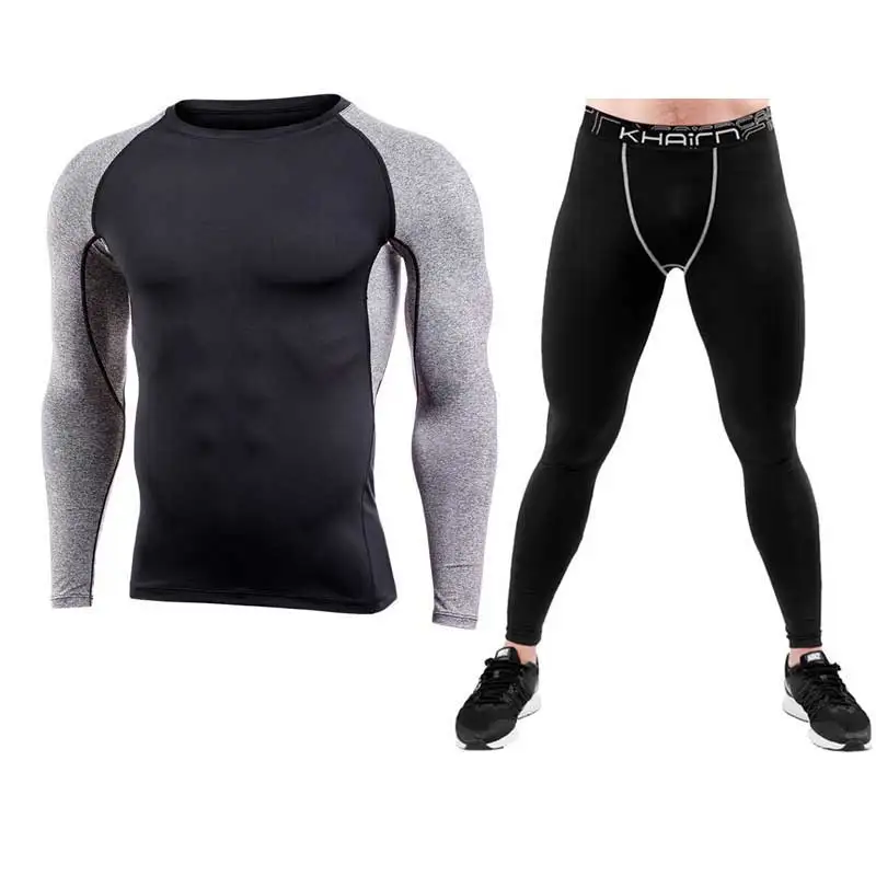 Мужские комплекты для фитнеса Pro быстросохнущие компрессионные подштанники