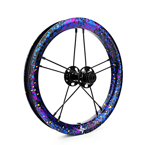 Colorful Splash Vers GIPSY G-FIVE SPLASH 12 дюймов с двойными стенками, приколотый обод, анодированный баланс, Детские колеса для велосипеда 74 84 90 95 мм, велосипедные колеса - Цвет: Colorful Splash Vers