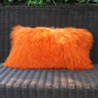 Чехол для подушки из натурального монгольского меха ягненка, домашний декор для кровати, дивана, наволочка с мехом, бесплатная доставка, CX-D-01F