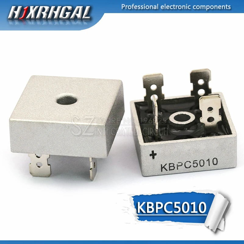 1 шт. выпрямительный мост KBPC5010 50A1000V 5010 квадратный однофазный выпрямитель с