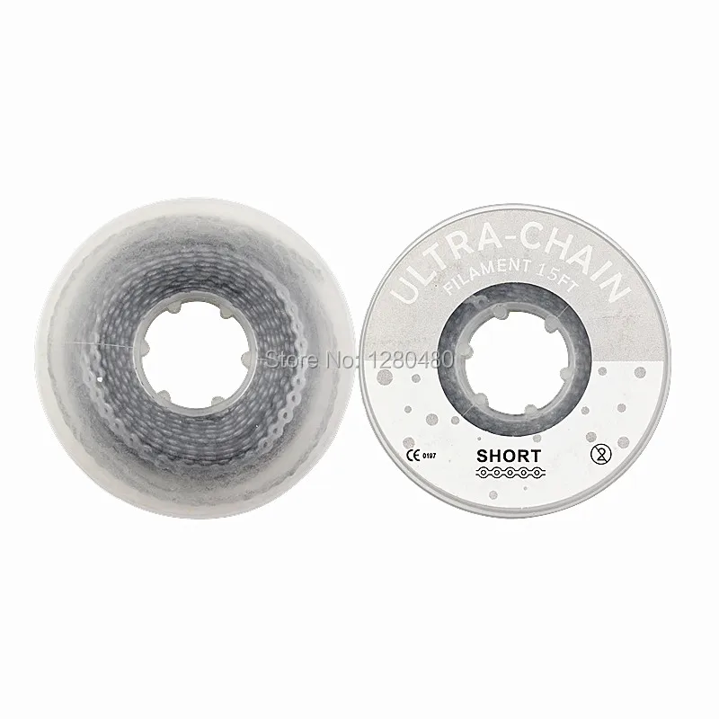 

2 Pcs High Strength Dental Orthodontics Rubber Spool Elastic Ultra Power Chains Gray Color Short Size Dentist Materials