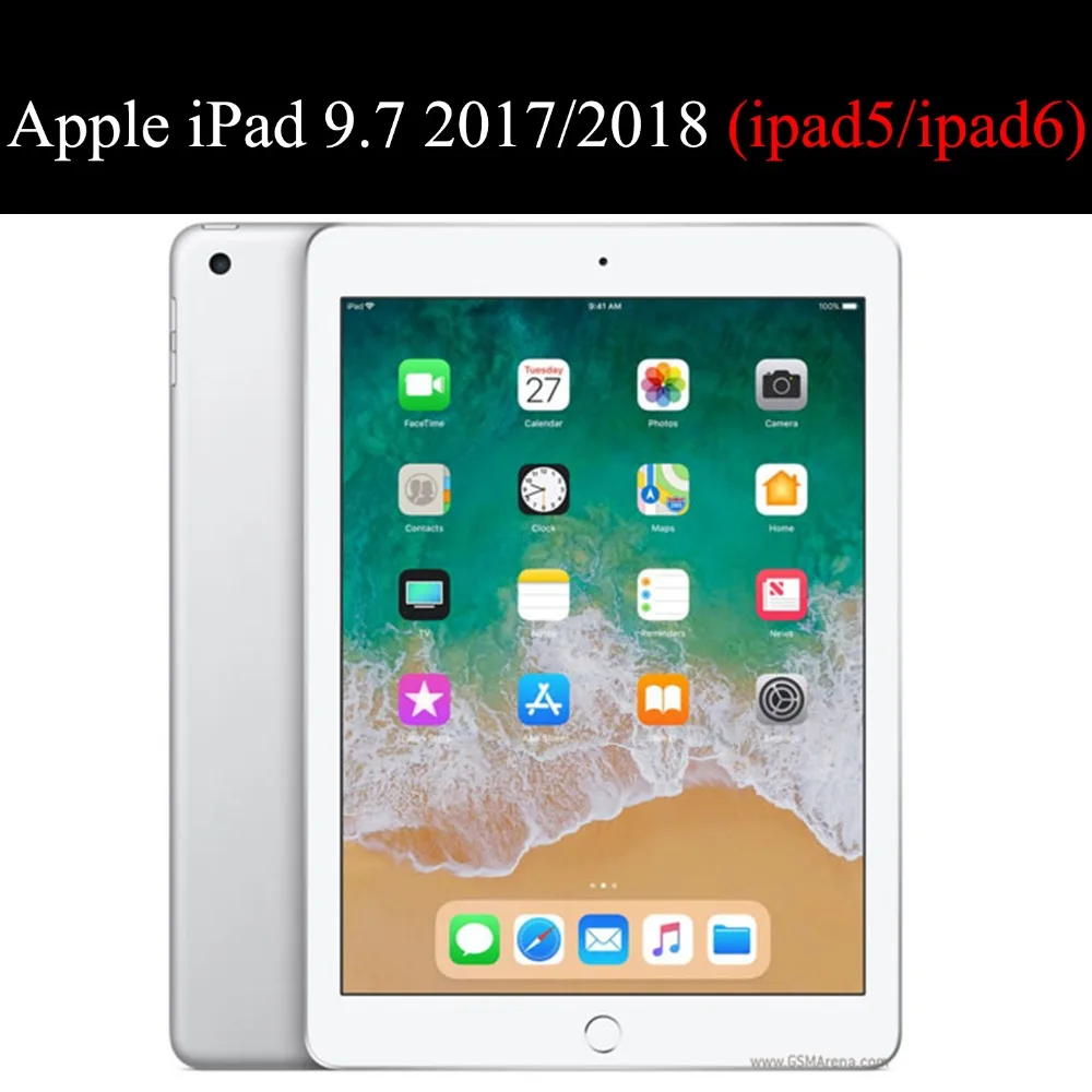 AXD Flip case for Apple ipad 2017 2018 9.7 inch PU leather Protective Solid Cover Stand fundas capa ipad5 ipad6 3G LTE Wifi | Компьютеры и