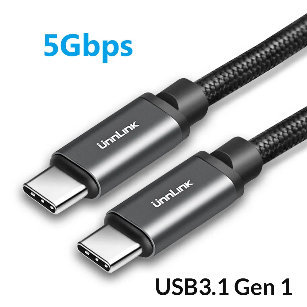 Кабель Unnlink type-C-type-C USB C-USB C 3,1 Gen2 3A PD 5G/10 Гбит/с 4K60 Thunderbolt 3 для Macbook Pro nintendo Switch s9 p20 - Цвет: 3A Gen1 5Gbps