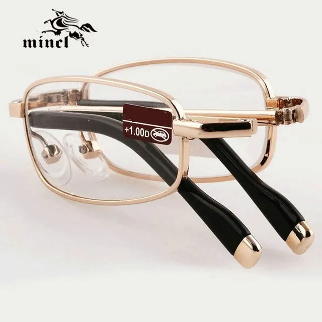 Mincl/Мужские Женские складные качественные брендовые модные очки для чтения