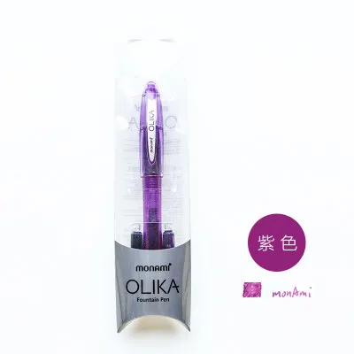 Корея monami OLIKA набор авторучек прозрачный разноцветный F Nib 0,5 мм каллиграфия Скрапбукинг Kawaii чернильная ручка для письма 02099F - Цвет: Violet Fountain Pen
