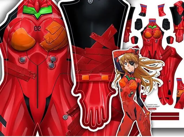 

3D печати фильм Asuka Langley Soryu) Костюмы для косплея Аска 3,0, зентай, облегающий костюм, пользовательский костюм