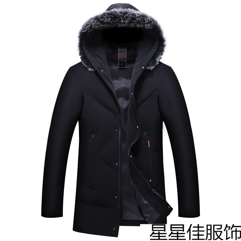 Размера плюс 8XL 7XL теплая зимняя куртка на утином пуху, для Для мужчин меховой воротник парки пальто с капюшоном размера плюс пальто в западном стиле Стиль