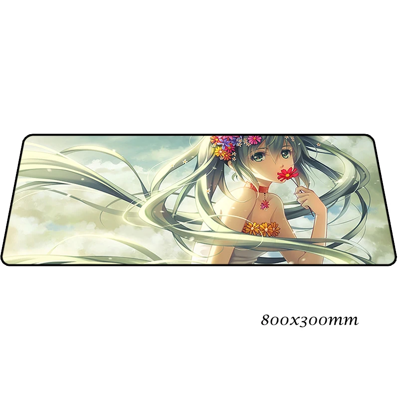design 11 Хацунэ Мику коврик для мыши 800x300x2 мм милый игровой коврик для мыши большой геймерский коврик аниме компьютерный стол padmouse коврики для игровой клавиатуры - Цвет: design 11
