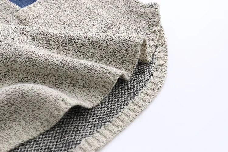 Осенне-зимний женский Повседневный пуловер с длинным рукавом карманами и