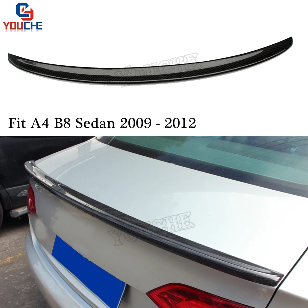 Задний спойлер из углеродного волокна для Audi A4 B8 S4 4-дверный седан 2009-2012 задний