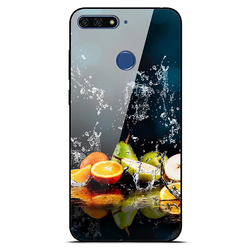 Чехол E Funda для huawei Honor 7C 7A, чехол из закаленного стекла, жесткая задняя крышка для huawei Honor 7C Pro/7A Pro, чехол из мягкого ТПУ 7 C мультяшным рисунком
