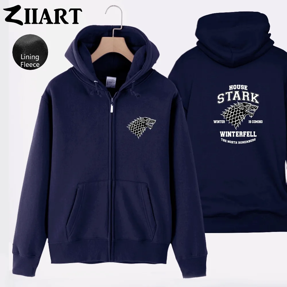 Приближается зима direwolf house stark sigil wolves winterfell the north member мужская флисовая толстовка