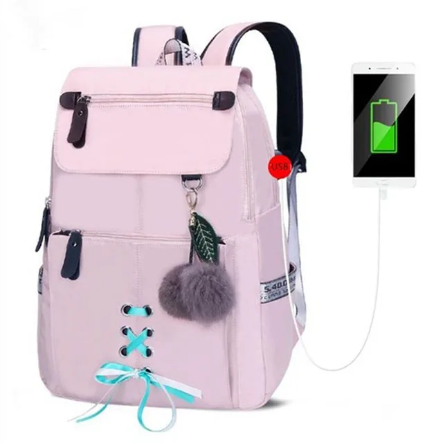 pink K3401 Модный школьный рюкзак для девочек из водонепроницаемого полиэстера, школьные сумки для девочек в консервативном стиле, дорожная сумка, сумки для книг для женщин, ранец - Цвет: pink K3401