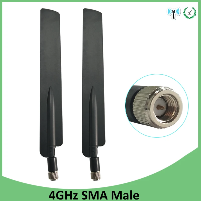 2 шт. 3G 4G LTE антенна SMA разъем 10DBI 698 ~ 960 МГц/1710 2690 МГц для Huawei беспроводной