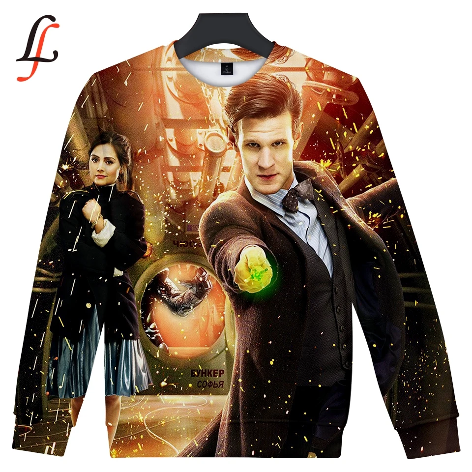 Новинка 2019 модная 3d толстовка Doctor who в стиле Харадзюку Свитшот без капюшона для