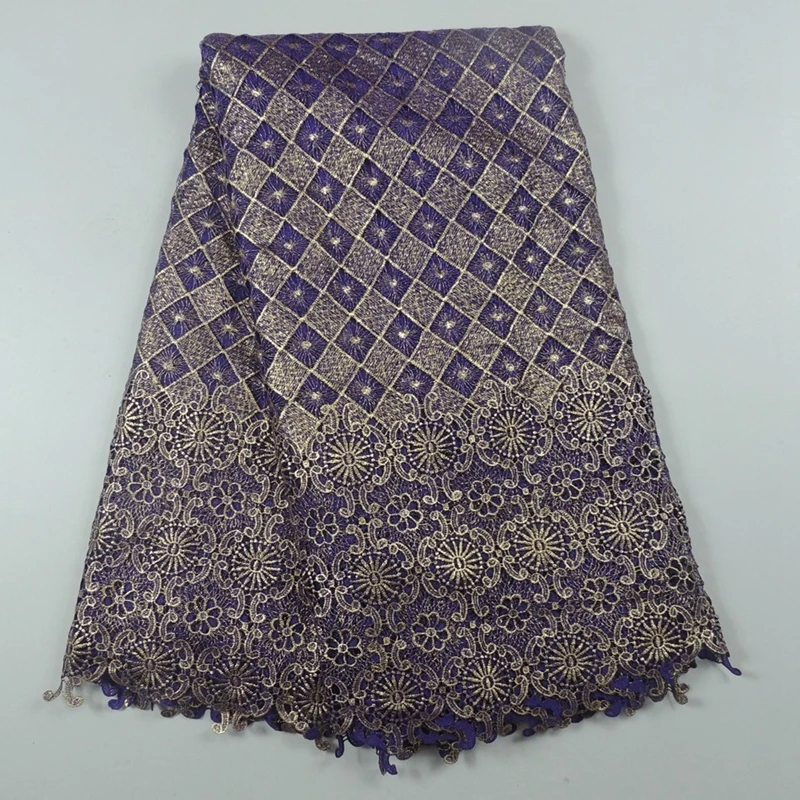 

Новый Бронзовый шнур Африканское кружево Материал гипюр кружевная ткань горячая распродажа Фиолетовый Цвет Высокое качество для шитья женское платье