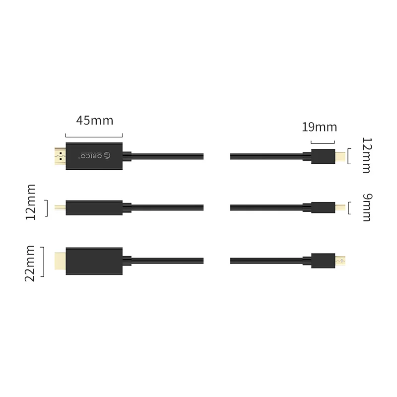 ORICO Mini DP Display Port to HDMI/DP адаптер односторонний HD кабель папа Видео Аудио конвертер