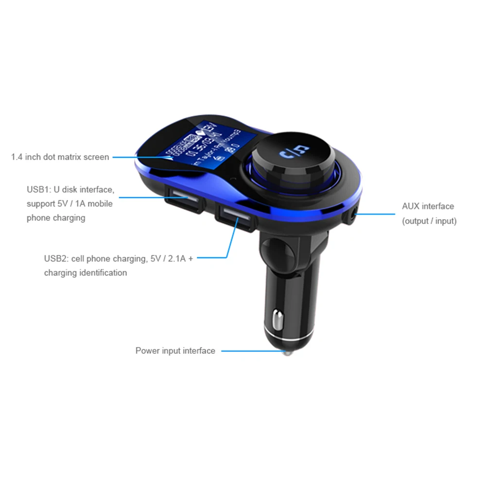 Nulaxy Bluetooth fm передатчик Беспроводной модулятор с Мощность переключатель