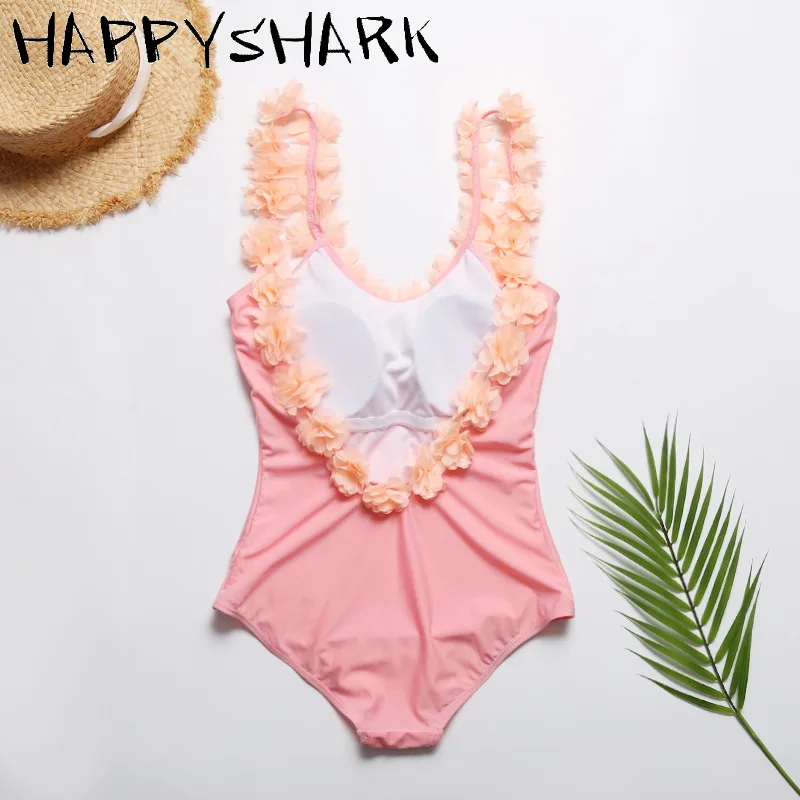 HAPPYSHARK новинка 2019 винтажный женский купальник с перьями слитный однотонный
