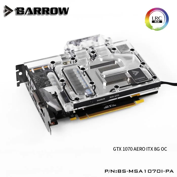 Курган полное покрытие графическая карта блок использовать для MSI GTX1070 AERO ITX 8G OC медный радиатор кулер GPU Блок RGB светильник AURA 4PIN